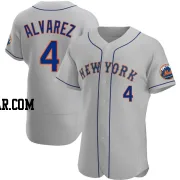 Francisco Alvarez Men's New York Mets Gray Authentic Road Jersey