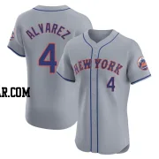 Francisco Alvarez Men's New York Mets Gray Elite Road Jersey