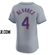 Francisco Alvarez Men's New York Mets Gray Elite Road Jersey