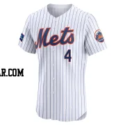 Francisco Alvarez Men's New York Mets White Elite Home Patch Jersey