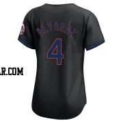 Francisco Alvarez Women's New York Mets Black Limited Alternate Jersey