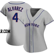 Francisco Alvarez Women's New York Mets Gray Replica Road Jersey