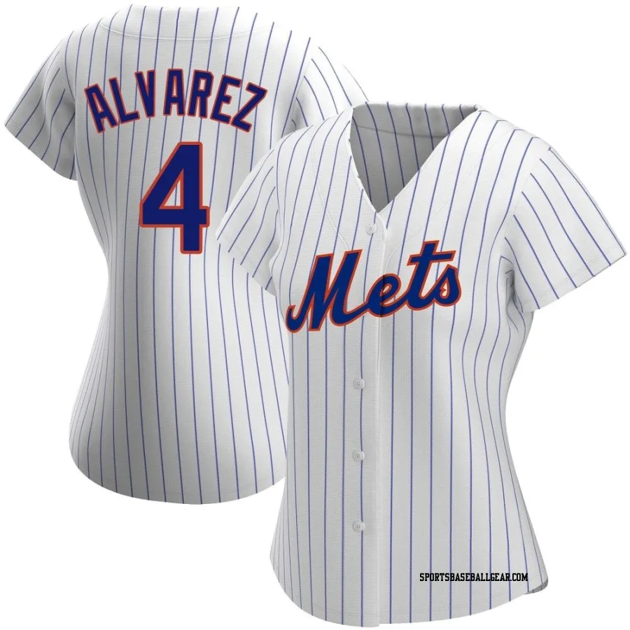 Francisco Alvarez Women's New York Mets White Replica Home Jersey