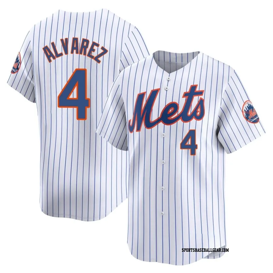 Francisco Alvarez Youth New York Mets White Limited Home Jersey