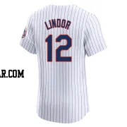 Francisco Lindor Men's New York Mets White Elite Home Jersey