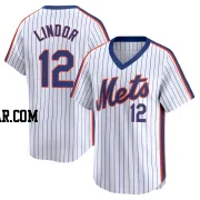 Francisco Lindor Men's New York Mets White Limited Cooperstown Collection Jersey