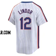 Francisco Lindor Men's New York Mets White Limited Cooperstown Collection Jersey