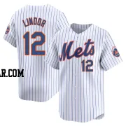 Francisco Lindor Men's New York Mets White Limited Home Jersey