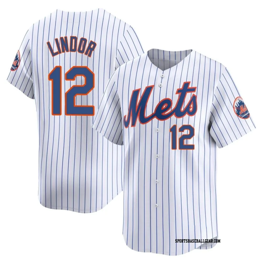 Francisco Lindor Men's New York Mets White Limited Home Jersey