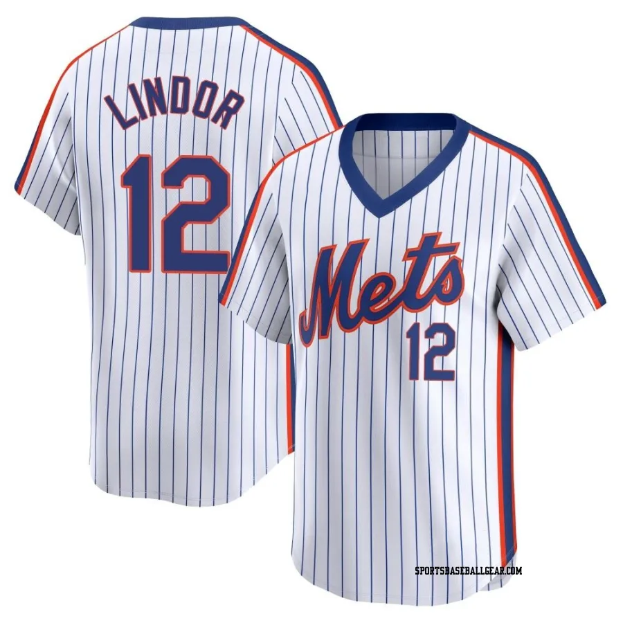 Francisco Lindor Youth New York Mets White Limited Cooperstown Collection Jersey