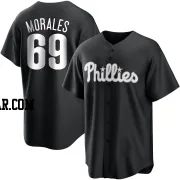 Francisco Morales Men's Philadelphia Phillies Black/White Replica Jersey