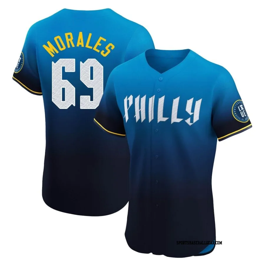 Francisco Morales Men's Philadelphia Phillies Blue Elite 2024 City Connect Jersey