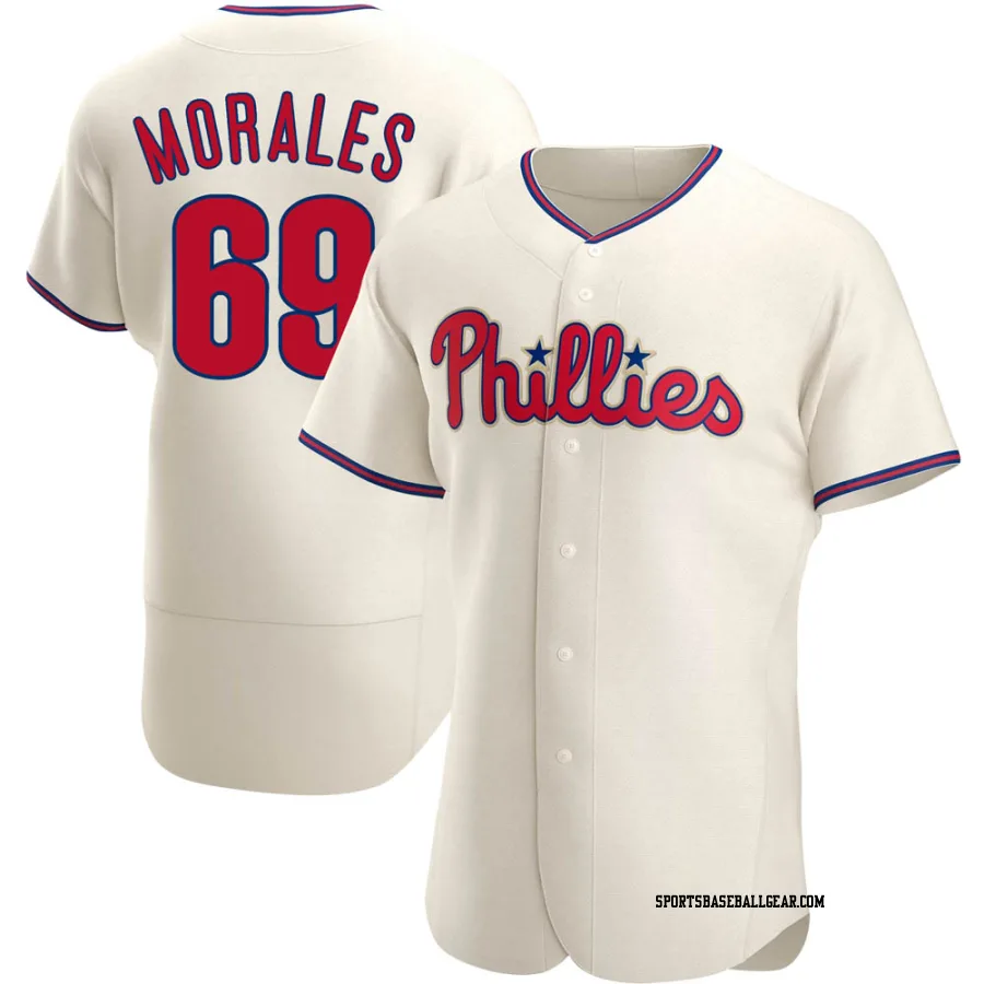 Francisco Morales Men's Philadelphia Phillies Cream Authentic Alternate Jersey