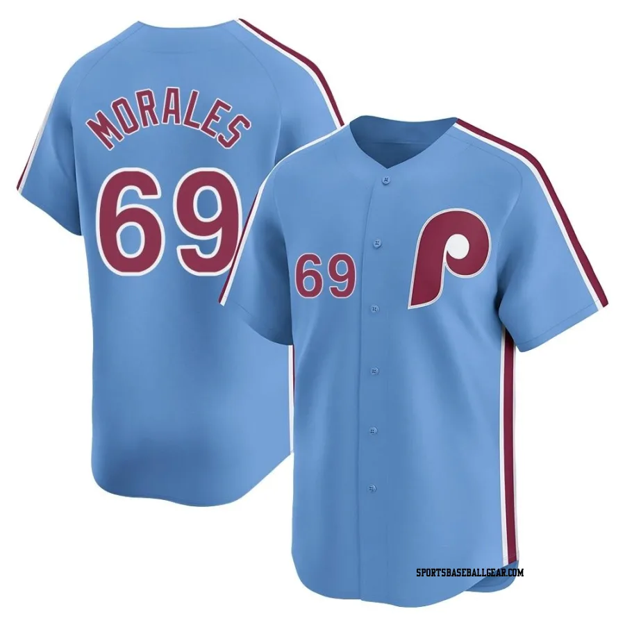 Francisco Morales Men's Philadelphia Phillies Light Blue Limited Alternate Jersey