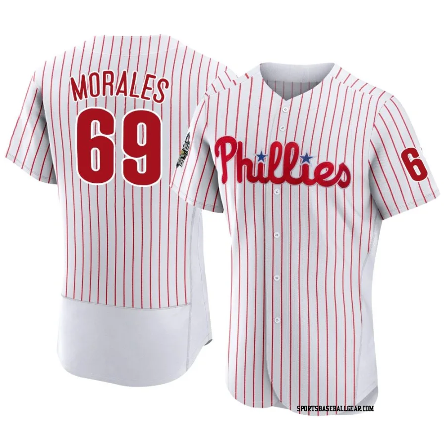 Francisco Morales Men's Philadelphia Phillies White Authentic 2022 World Series Home Jersey