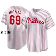 Francisco Morales Men's Philadelphia Phillies White Replica 2022 World Series Home Jersey