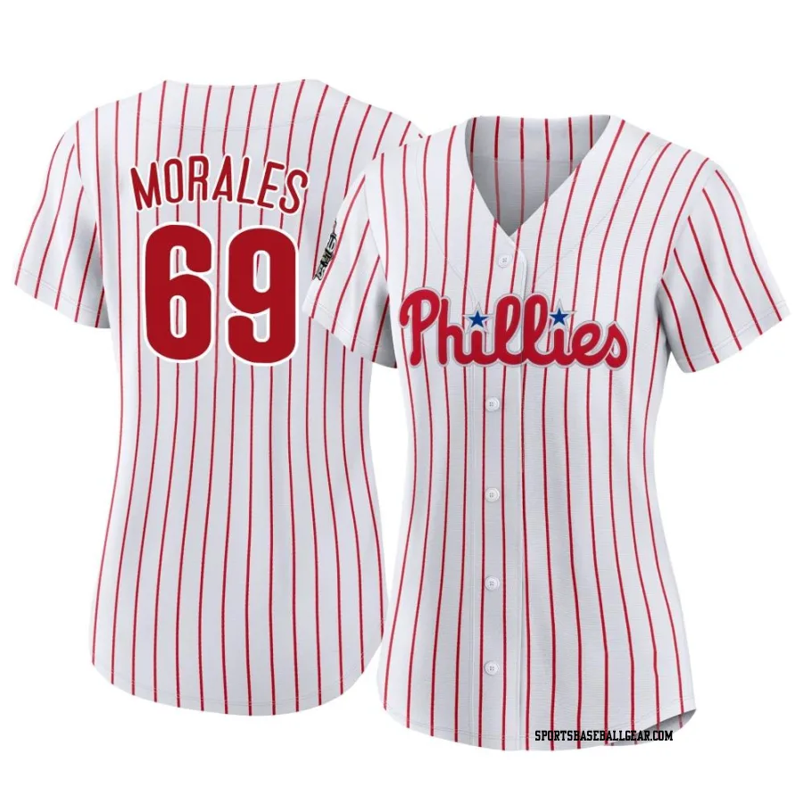 Francisco Morales Women's Philadelphia Phillies White Replica 2022 World Series Home Jersey