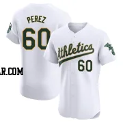 Francisco Perez Men's Oakland Athletics White Elite Home Jersey