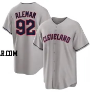 Franco Aleman Men's Cleveland Guardians Gray Replica Road Jersey