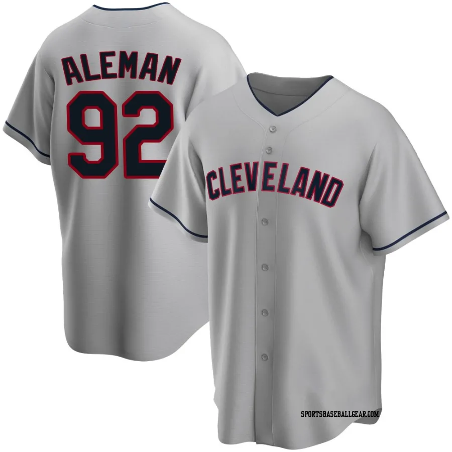 Franco Aleman Men's Cleveland Guardians Gray Replica Road Jersey