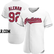 Franco Aleman Men's Cleveland Guardians White Authentic Home Jersey