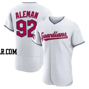 Franco Aleman Men's Cleveland Guardians White Authentic Home Jersey