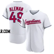 Franco Aleman Men's Cleveland Guardians White Authentic Home Jersey