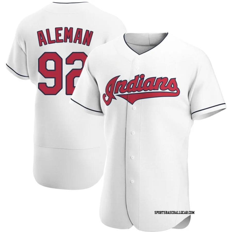 Franco Aleman Men's Cleveland Guardians White Authentic Home Jersey