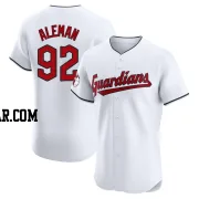 Franco Aleman Men's Cleveland Guardians White Elite Home Jersey