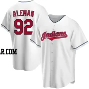 Franco Aleman Men's Cleveland Guardians White Replica Home Jersey