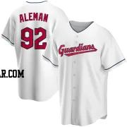 Franco Aleman Men's Cleveland Guardians White Replica Home Jersey