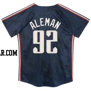 Franco Aleman Toddler Cleveland Guardians Navy Limited Preschool & 2024 City Connect Jersey