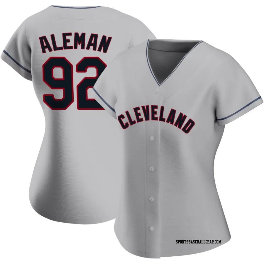 Franco Aleman Women's Cleveland Guardians Gray Authentic Road Jersey