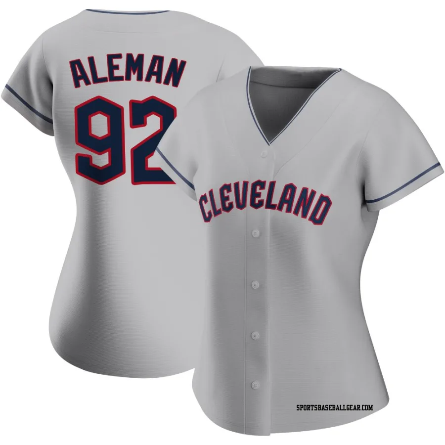 Franco Aleman Women's Cleveland Guardians Gray Authentic Road Jersey