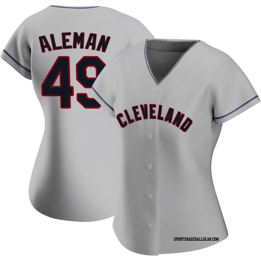 Franco Aleman Women's Cleveland Guardians Gray Replica Road Jersey