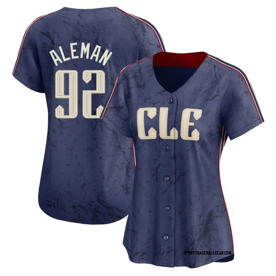 Franco Aleman Women's Cleveland Guardians Navy Limited 2024 City Connect Jersey