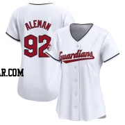 Franco Aleman Women's Cleveland Guardians White Limited Home Jersey