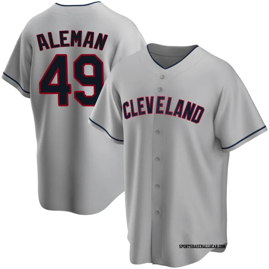 Franco Aleman Youth Cleveland Guardians Gray Replica Road Jersey