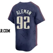 Franco Aleman Youth Cleveland Guardians Navy Limited 2024 City Connect Jersey