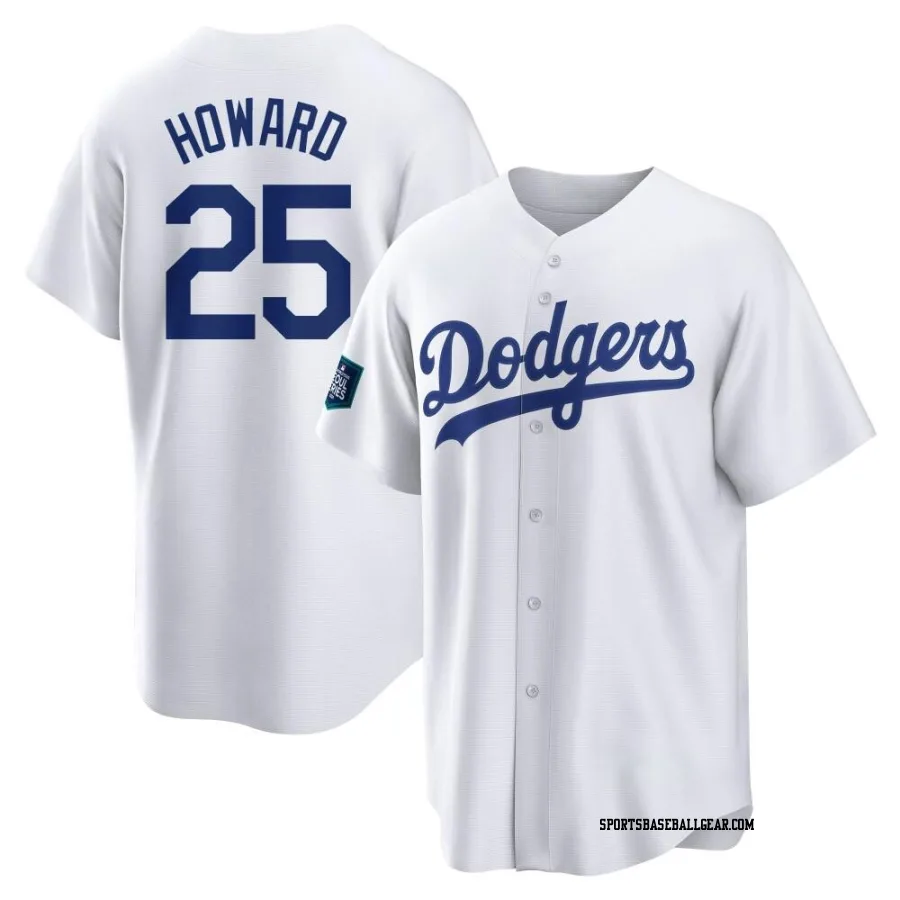 Frank Howard Men's Los Angeles Dodgers White Replica 2024 World Tour Seoul Series Home Jersey