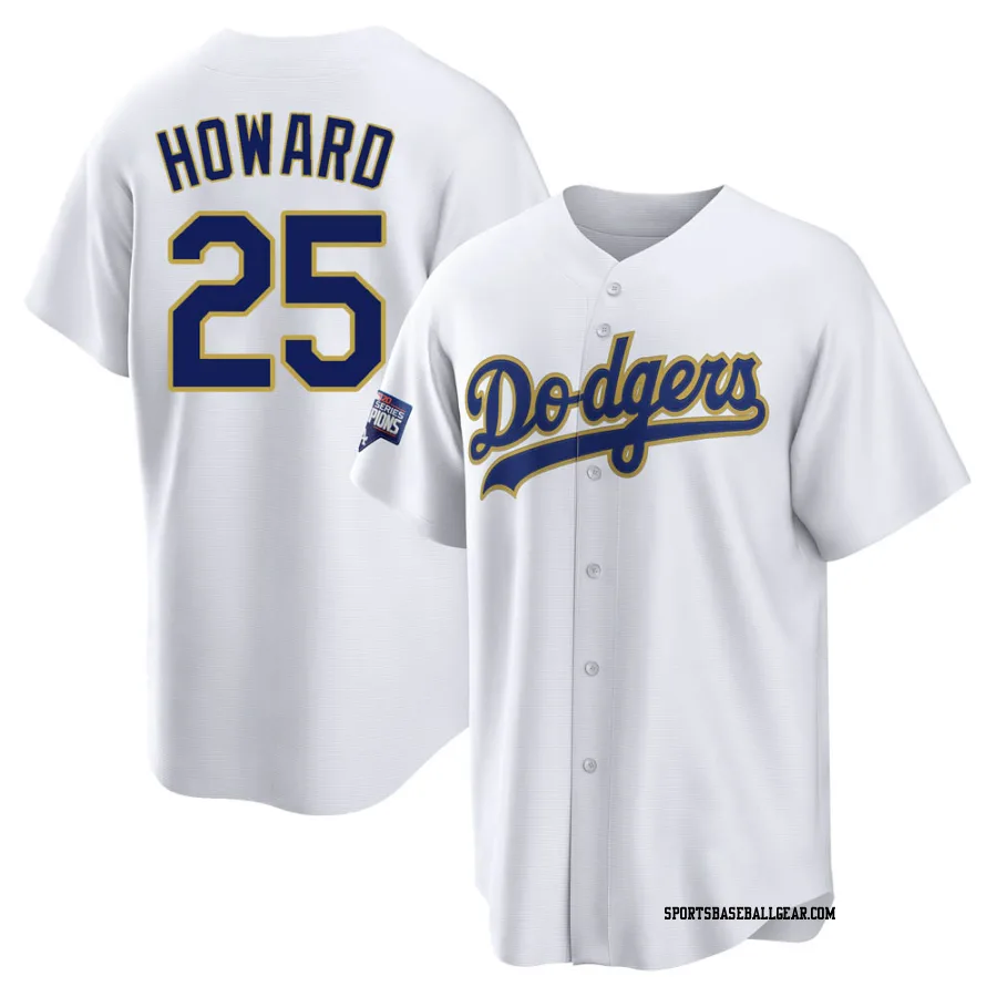 Frank Howard Men's Los Angeles Dodgers White/Gold Replica 2021 Gold Program Player Jersey