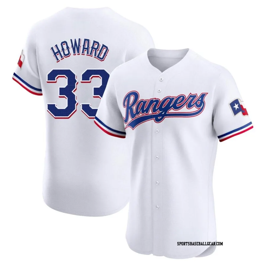 Frank Howard Men's Texas Rangers White Elite Home Jersey