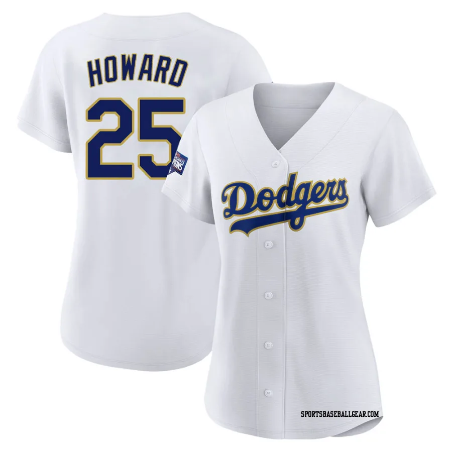 Frank Howard Women's Los Angeles Dodgers White/Gold Authentic 2021 Gold Program Player Jersey