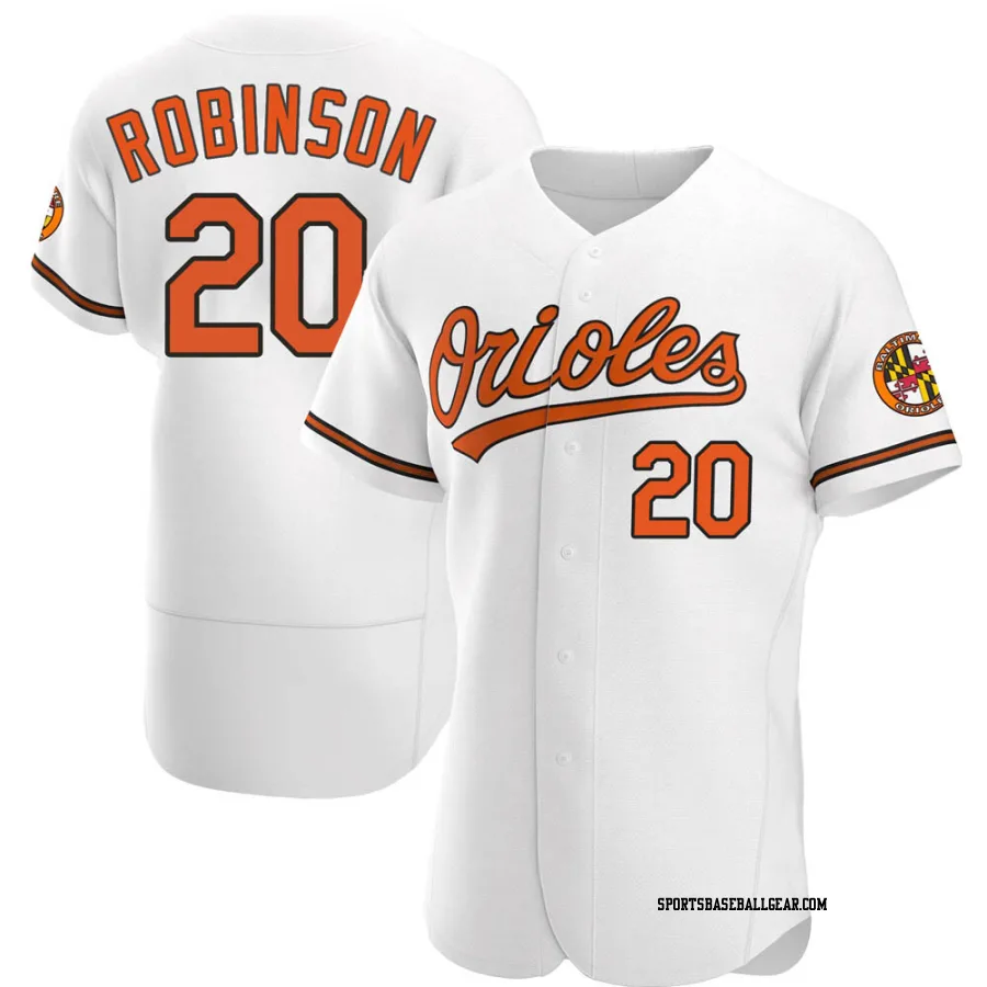 Frank Robinson Men's Baltimore Orioles White Authentic Home Jersey