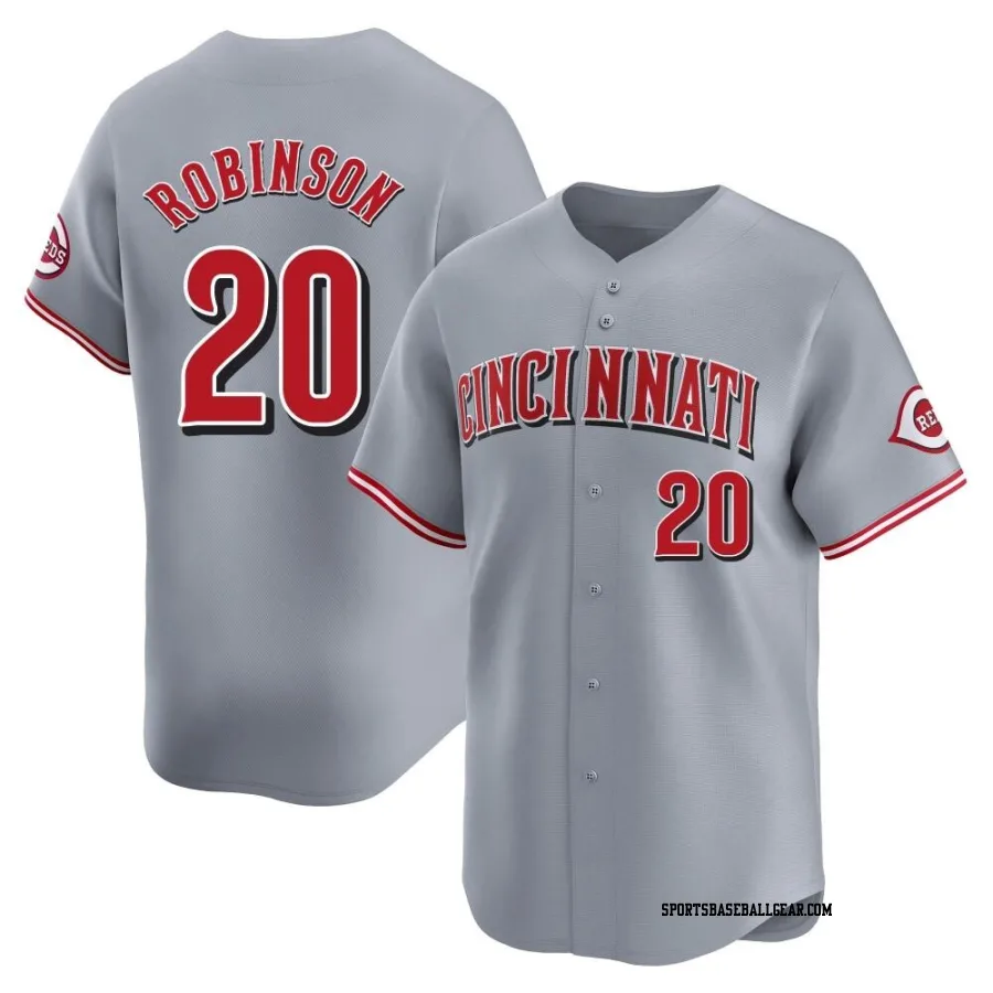 Frank Robinson Men's Cincinnati Reds Gray Limited Away Jersey