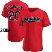 Frank Robinson Men's Cleveland Guardians Red Authentic Alternate Jersey