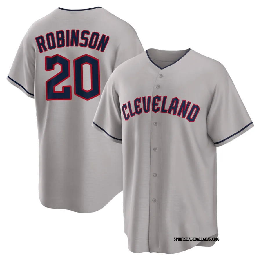 Frank Robinson Youth Cleveland Guardians Gray Replica Road Jersey