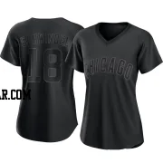 Frank Schwindel Women's Chicago Cubs Black Authentic Pitch Fashion Jersey