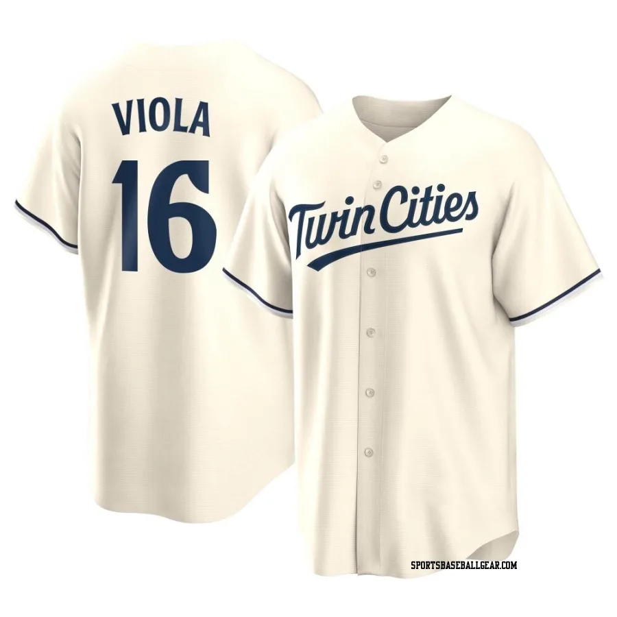 Frank Viola Men's Minnesota Twins Cream Replica Alternate Jersey