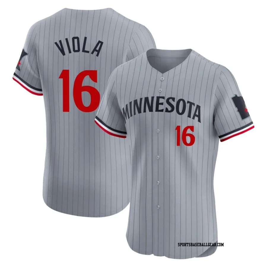 Frank Viola Men's Minnesota Twins Gray Elite Road Jersey